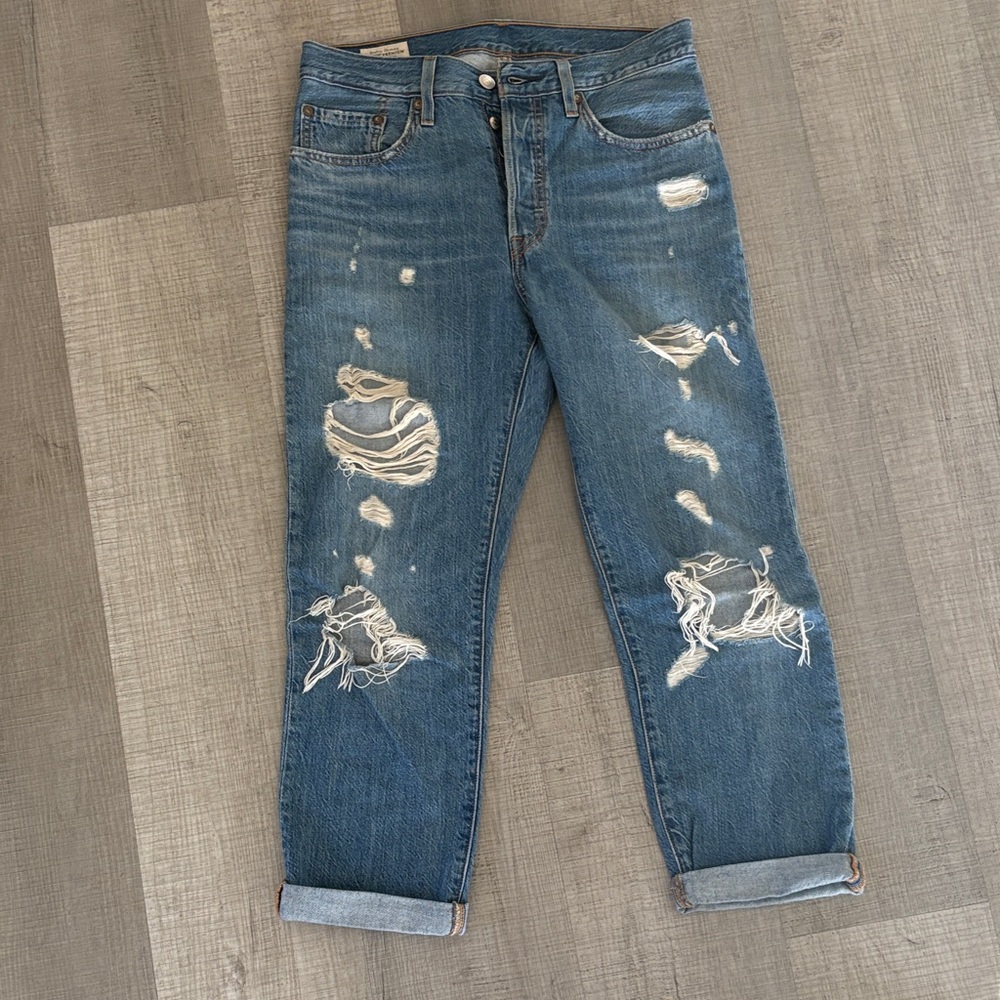 Distressed Levi’s 501